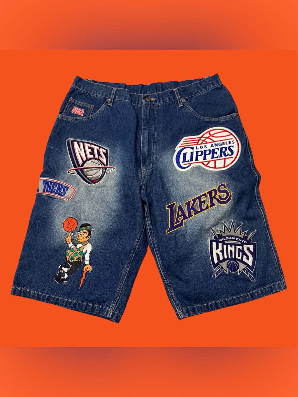 UNK x NBA Team Patch Jean Shorts